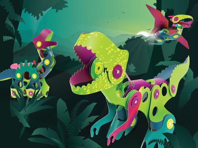 CLIXO Dino Discovery - ensemble de construction magnétique 22 pièces