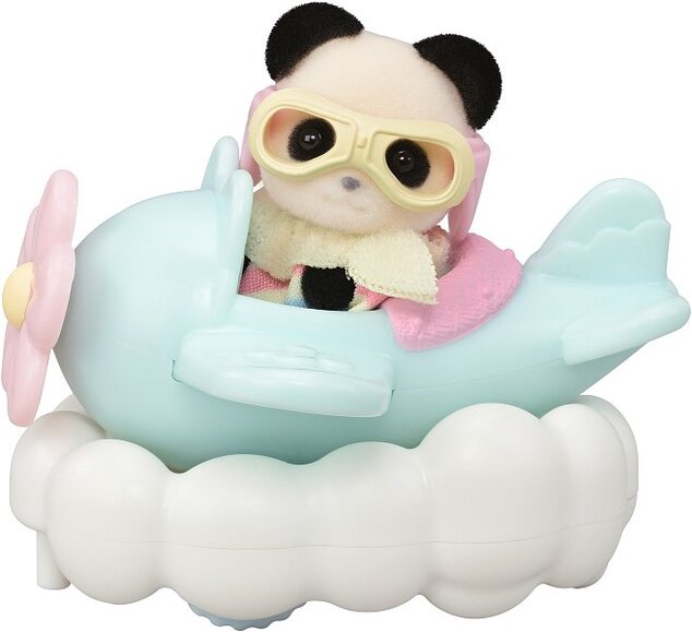 Sylvanian Families Lietadlo, vláčik a baby figúrky v zábavnom parku