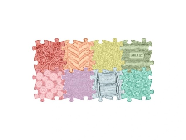 Muffik Ensemble de tapis orthopédiques - Arc-en-ciel Pastel