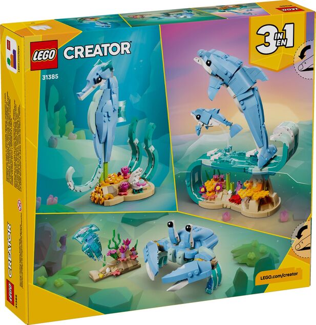 LEGO® Creator 3 v 1 31385 Morské živočíchy: Krásne delfíny