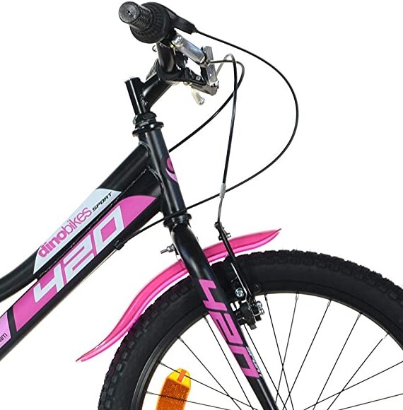 Dino Bikes - Detský bicykel 20" 420D-04SC -AURELIA čierno-ružový s prevodmi