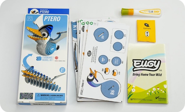 EUGY Pterodattilo 3D puzzle di cartone