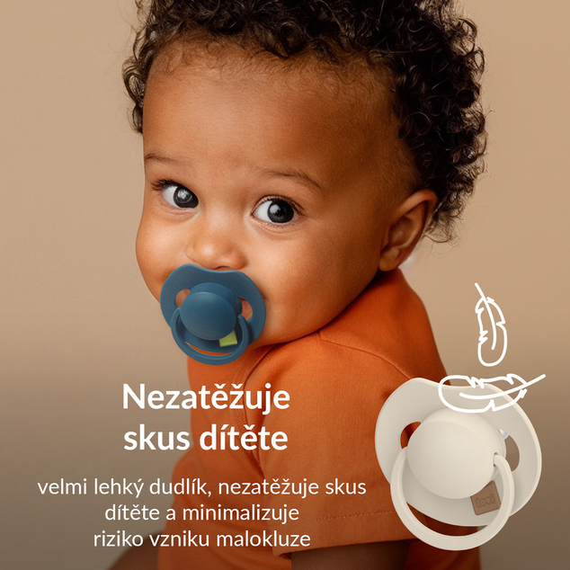 LOVI Cumlík silikónový dynamický Prime 18m+ 2ks Granola/Orange