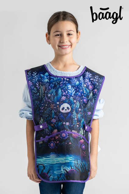 BAAGL SET 5 Ergo Jungle Panda: cartella, astuccio, sacchetto, grembiule, portafoglio