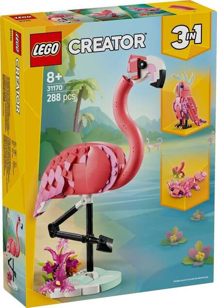 LEGO® Creator 3 v 1 31170 Divoké zvieratá: Ružový plameniak