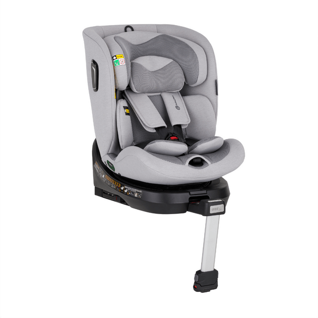 PETITE&amp;MARS Столче за кола Twistguard Pro i-Size Gentle Grey Air 40-150 cm(0-36 kg)
