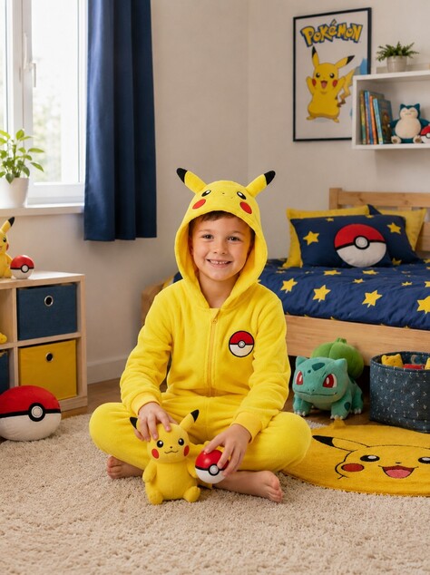 Cozy Noxxiez OS556A Pikachu - tuta multifunzione per bambini 3 in 1 taglia 98/104