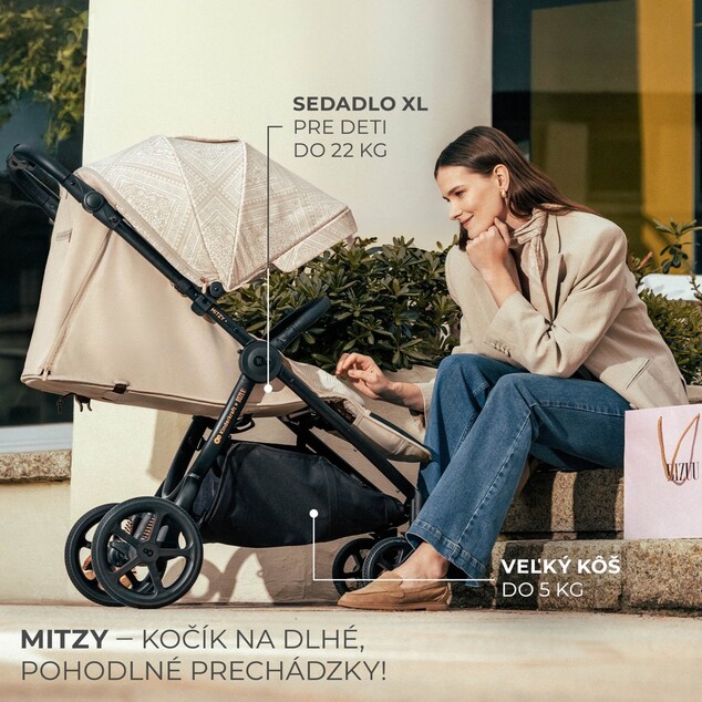 Kinderkraft Kočík športový Mitzy Lunar Black Bizuu
