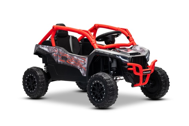 Elektrické autíčko Kawasaki TERYX KRX 1000 12V, červené, jednomiestne, odpružená zadná náp