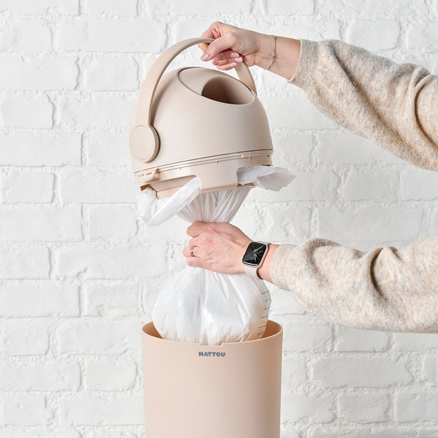 NATTOU Kôš na plienky Dropy White 27 cm