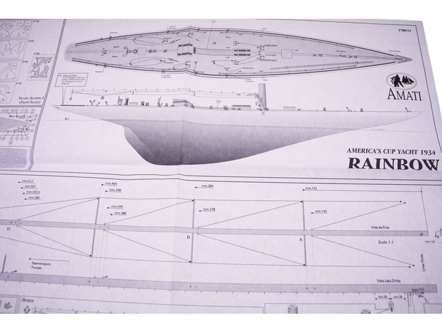 AMATI Rainbow plachetnica 1934 1:80 kit