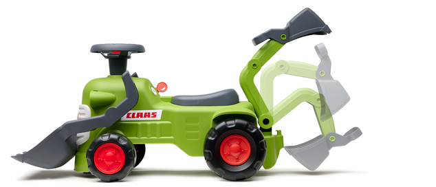 Falk odrážadlo/chodítko traktor s nakladačom, bágrom a vlečkou 912N Class