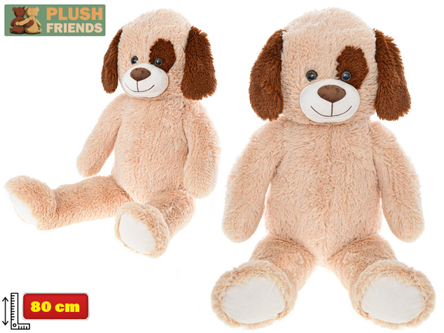 Plush Friends pes plyšový svetlo hnedý 80cm