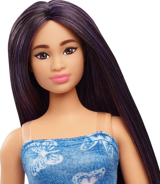 Mattel Barbie modelka Modré šaty s motýlikmi