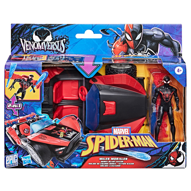 HASBRO - Spider-Man Venomversus Miles Figur mit Fahrzeug