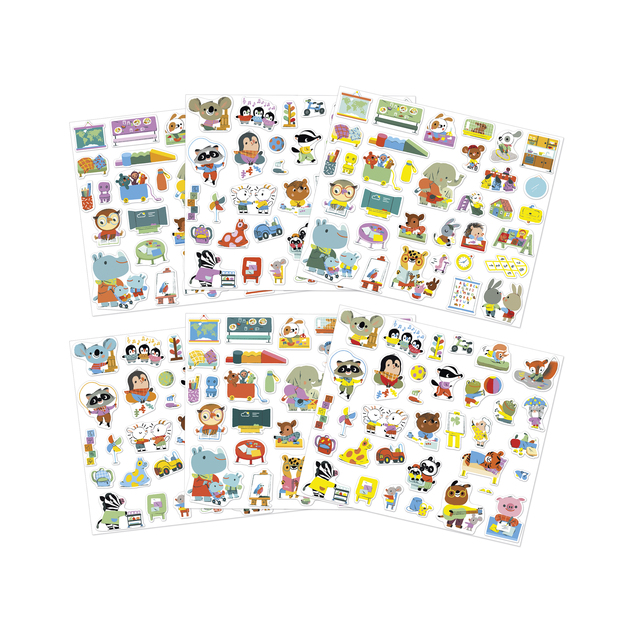 Janod Stickers Samolepky Škôlka 200 ks od 3 rokov