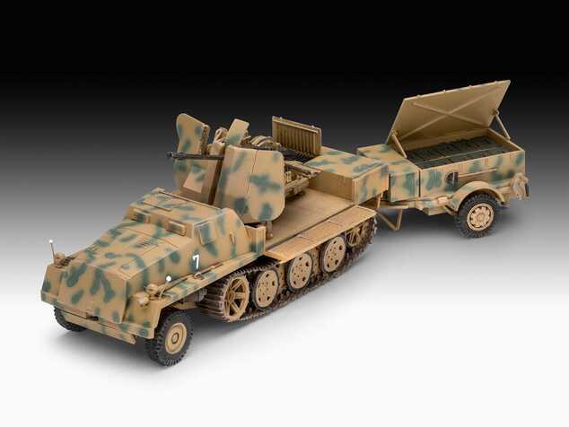 ModelSet militare 63293 - sWS con Flak43 e Sd.Ah58 Rimorchio Munizioni (1:72)