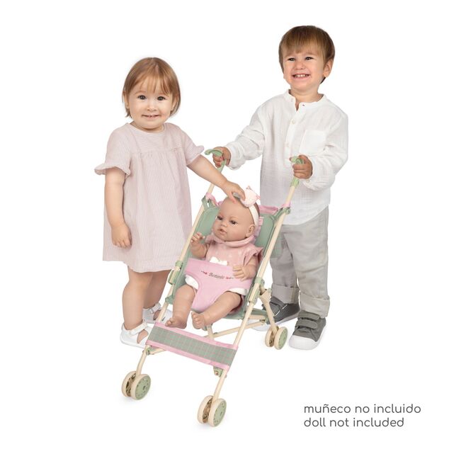 DeCuevas 90068 Passeggino pieghevole per bambole bastoni da golf Botanic 2026 – 56 cm