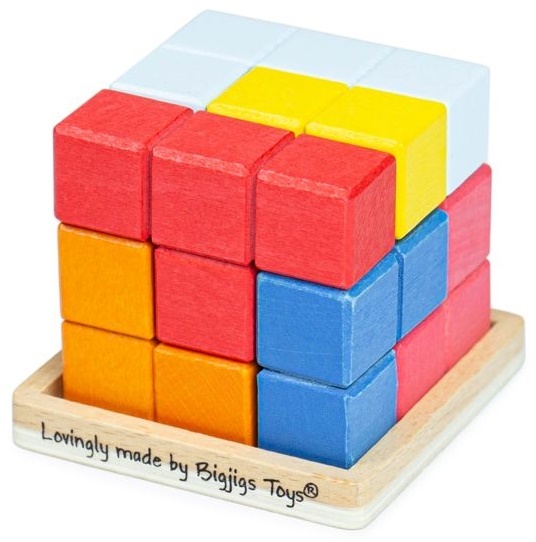 Bigjigs Toys Drevená skladacia kocka