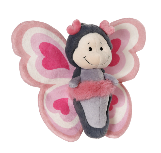 NICI farfalla di peluche Love in scatola regalo, 21 cm