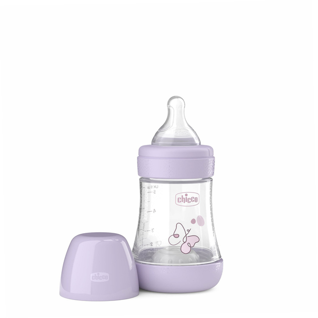 CHICCO Biberón anticólico Perfect5 150 ml niña flujo lento 0m+