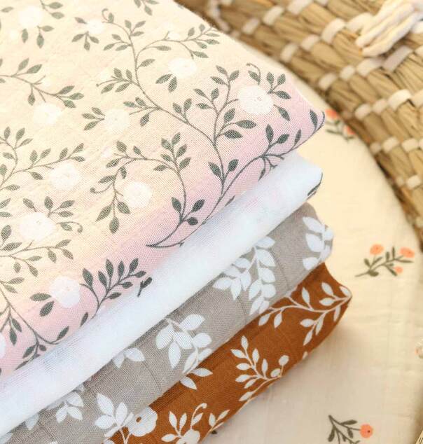 A Little Lovely Company - Mušelínová osuška XL, blossom - dusty pink