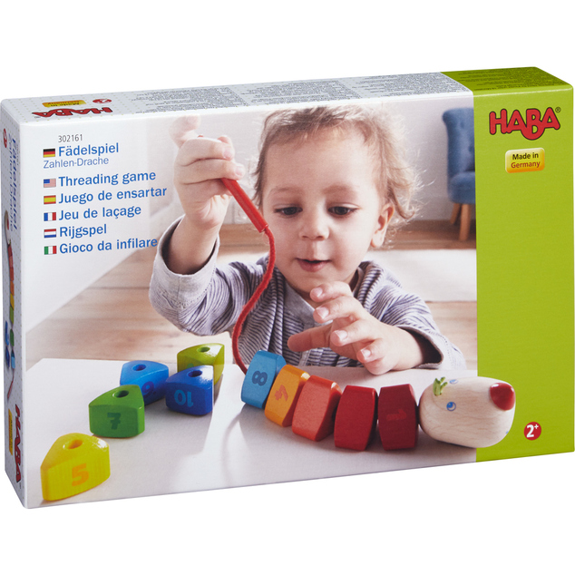 Haba Drevená navliekačka Drak s číslami