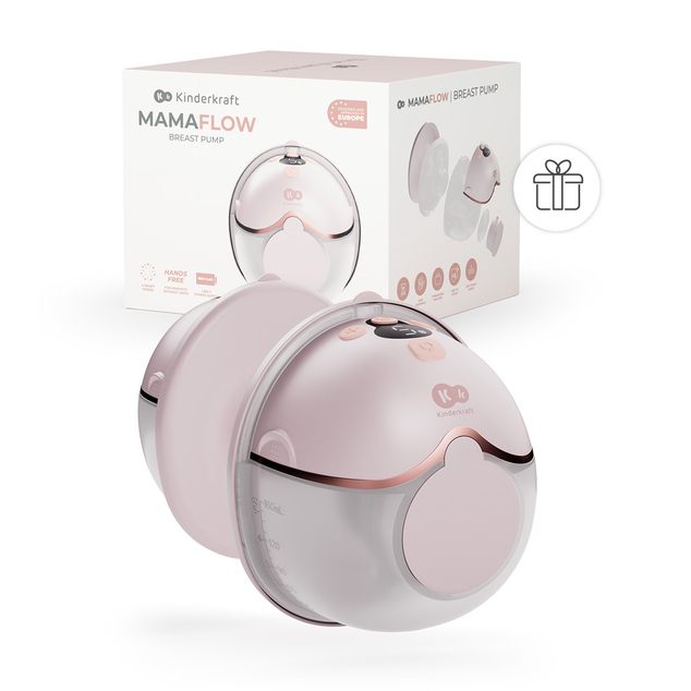 KINDERKRAFT Extractor de leche materna Single Hands-free Mamaflow Pink