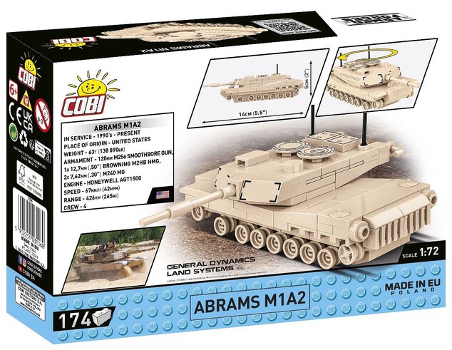 Cobi Abrams M1A2, 1:72, 174 k