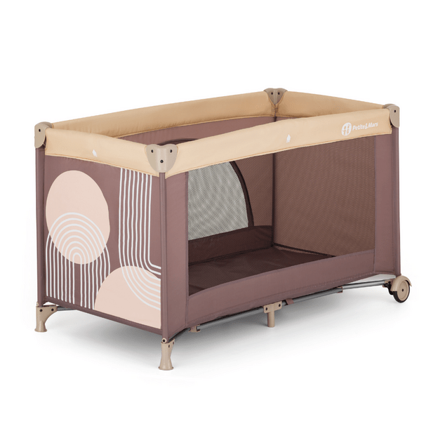 PETITE&amp;MARS Postieľka cestovná Nyja Elegant Dreamlines Mocha