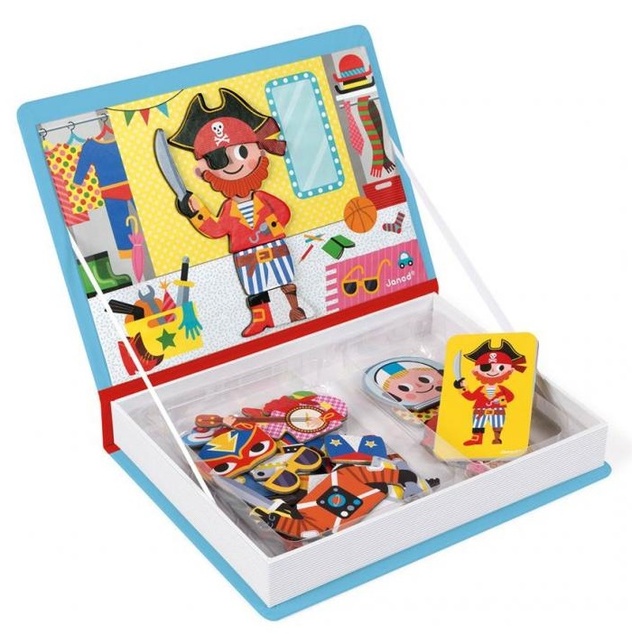 Janod Magnetibook Obliekanie chlapci Magnetická kniha pre deti