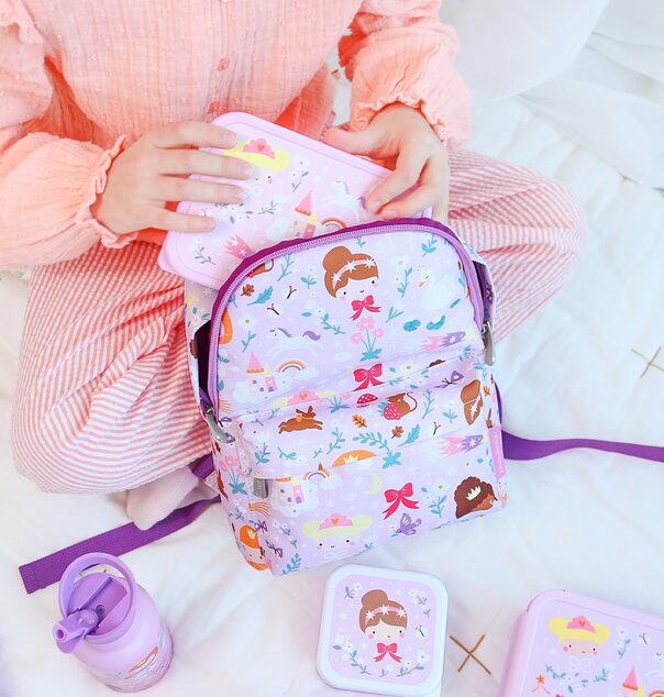 A Little Lovely Company – boîte à déjeuner en inox avec couvercle en plastique – princesses