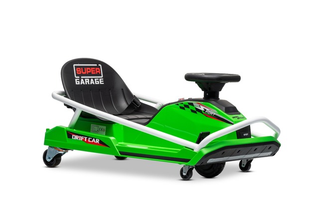 Beneo Motors Go-Kart da drift 24V, verde, 300W Motore Brushless, Batteria al litio, D