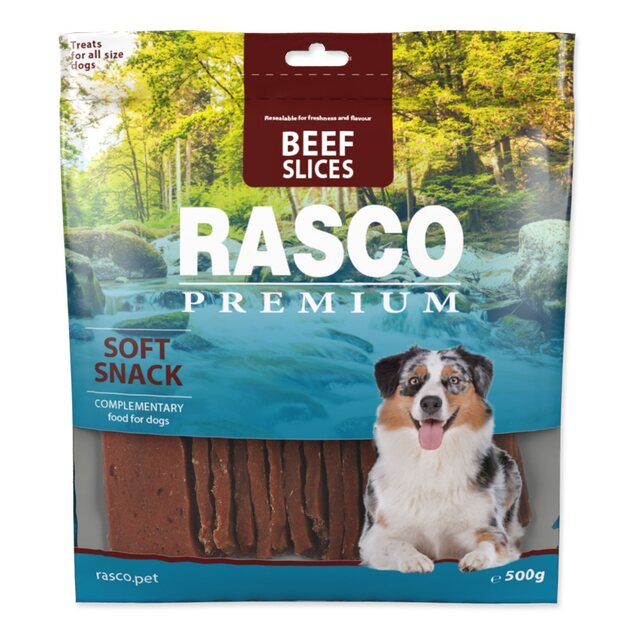 Pochúťka Rasco Premium hovädzie plátky 500g