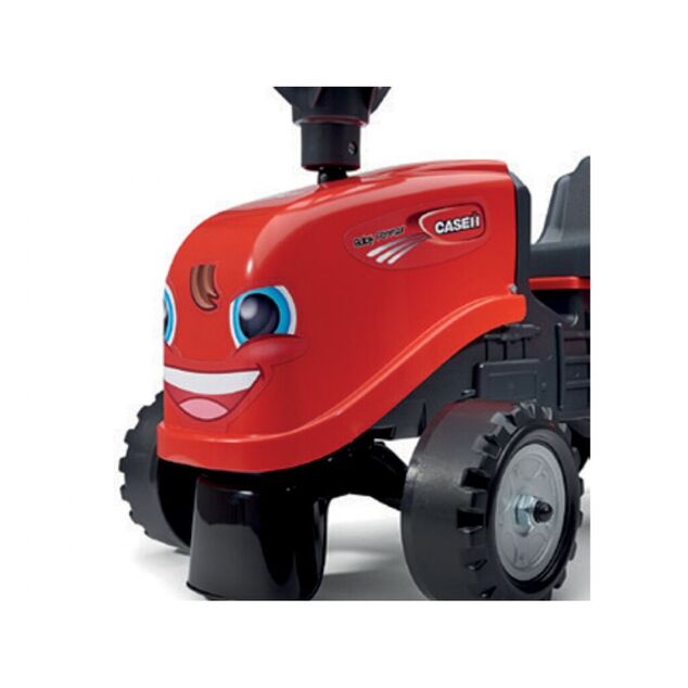 Falk Odrážadlo 238C Baby Case IH červený s vlečkou a lopatkou s hrabličkami