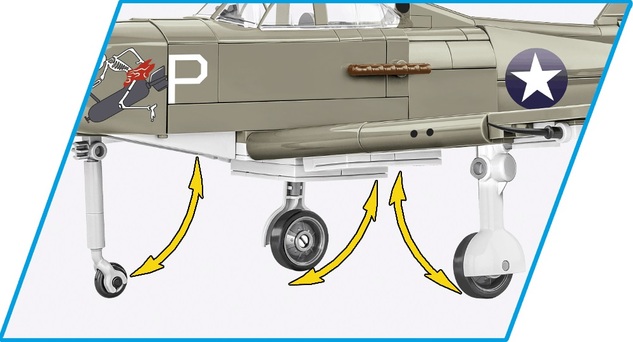 Cobi II WW Bell P-39D Airacobra, 1:32, 361 k, 1 f