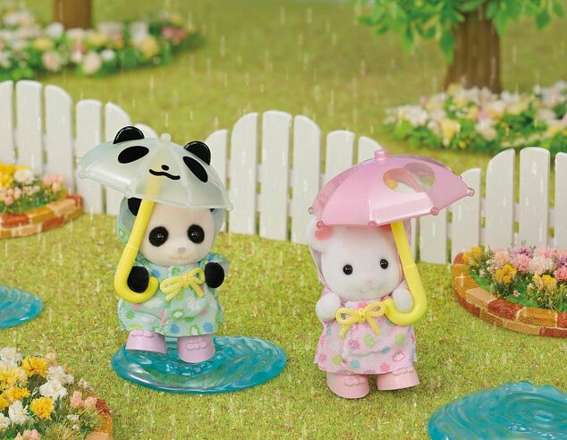 Sylvanian Families Prechádzka v daždi Baby Duo