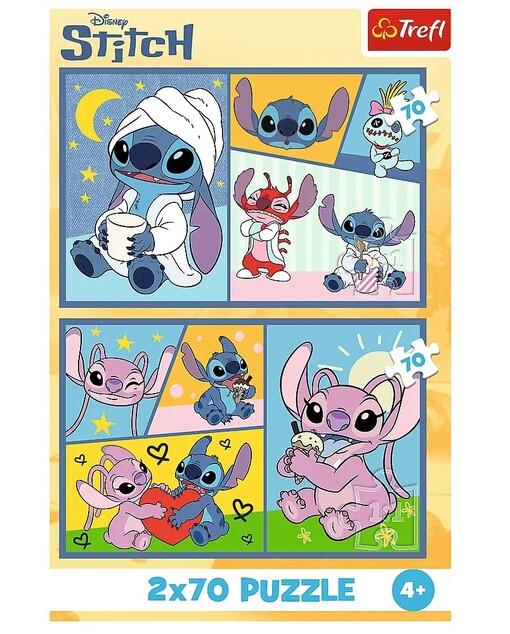 Trefl Puzzle 2 x 70 Lilo &amp; Stitch - So Stitchom nie je nuda