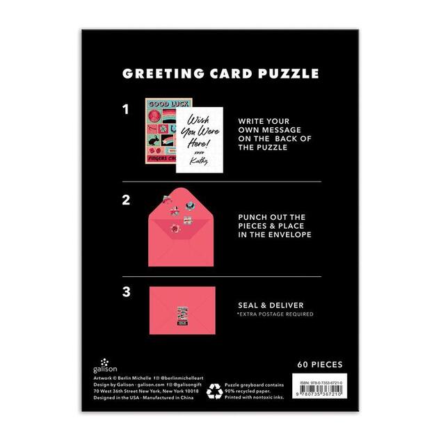 Galison Puzzle Auguri di Buona Fortuna 60 pezzi