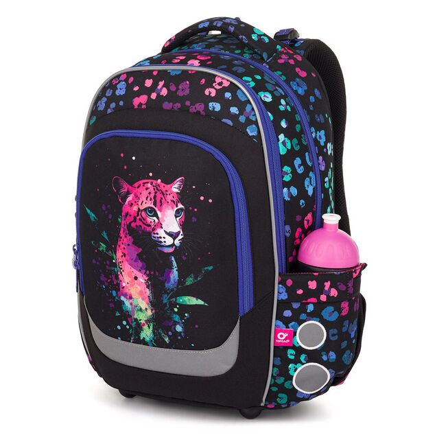 Zaino scolastico con leopardo neon Topgal LORI 25074