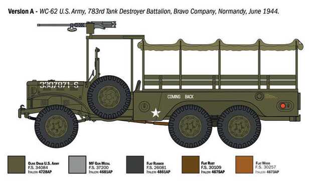 Kit de modelo militar 96230 - Dodge WC62 1 1/2t 6x6 Camión (1:35)