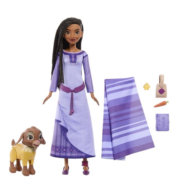Disney Wish Puppe mit tierischem Freund auf Reisen