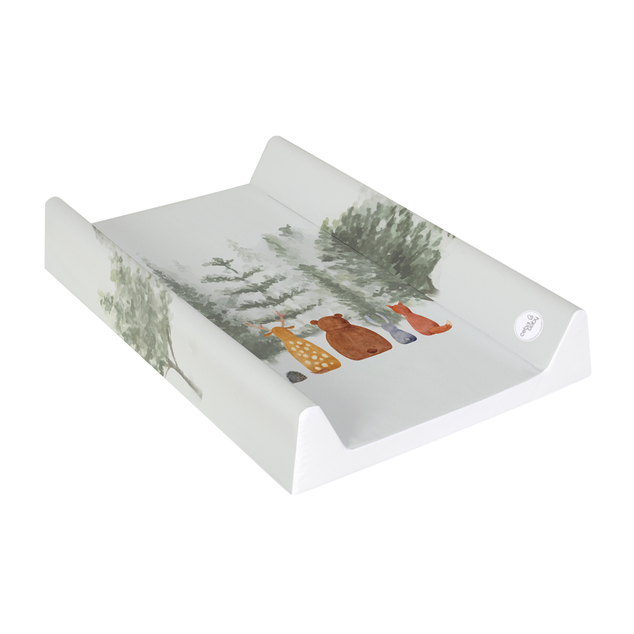 CEBA BABY Matelas à langer 2-bords avec planche rigide (50x70) Basic Forest Companions