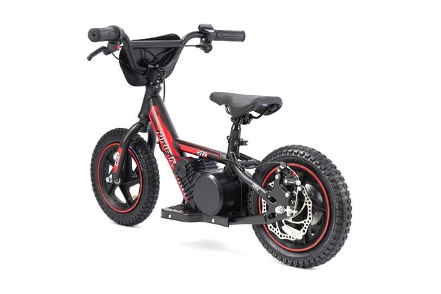 Detské elektrické odrážadlo RIRIBIKE RTX3 24V (12”), červené, Lítiová batéria, 100W Motor