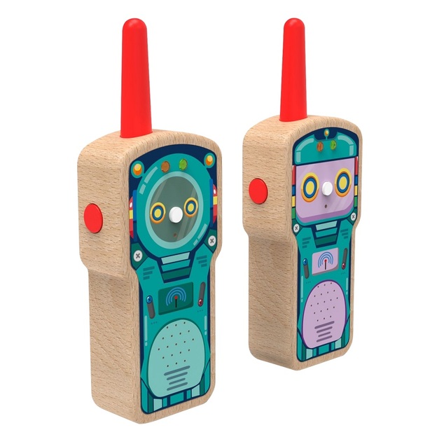 2Kids Toys Walkie-Talkie din lemn pentru copii Robot