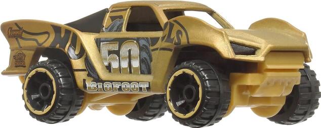 Mattel Hot Wheels Monster Trucks Bigfoot 50. výročie Set angličákov &amp; truckov