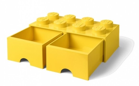 LEGO® úložný box 8 - so zásuvkami žltá 250 x 500 x 180 mm