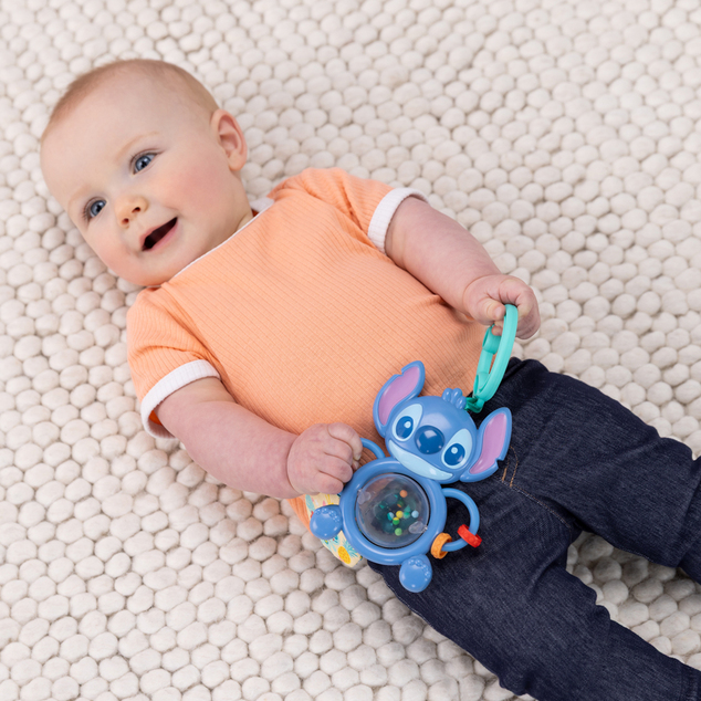 Bright Starts Jucărie pe inel C senzorială Stitch Tummy Tumble™