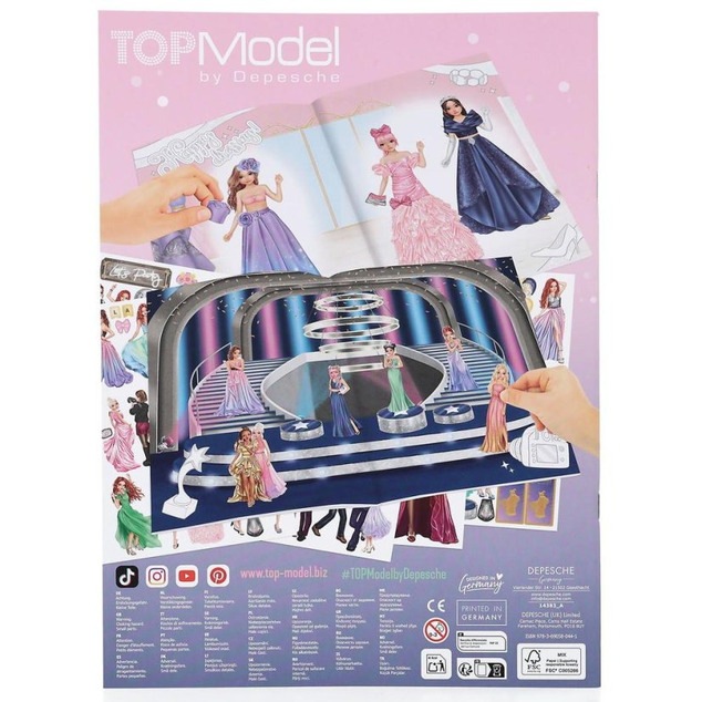 Top Model Kreativna bilježnica s naljepnicama Glamour