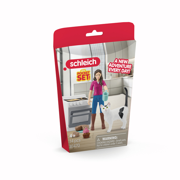 Schleich Brutar cu pisică și accesorii